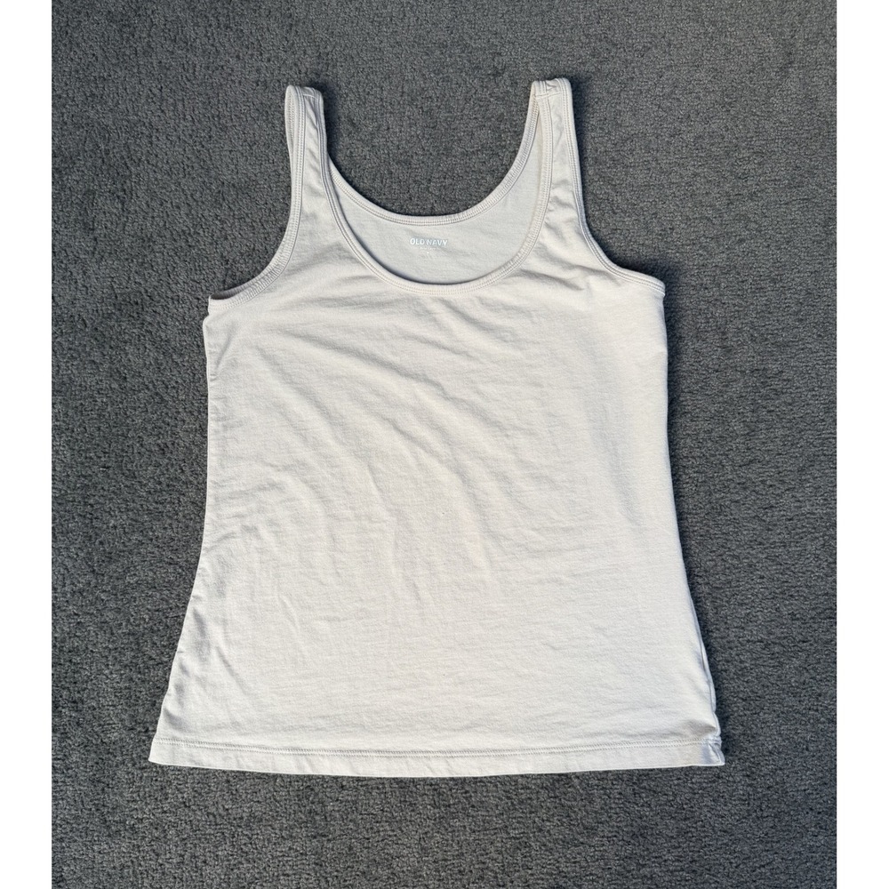 Old Navy First-Layer Tank Top Cream Off-White Scoop Neck Size M Medium